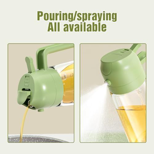 2-in-1 Oil Spray & Pour Jug – Dual Function Glass Oil Dispenser - 30% OFF Limited Offer