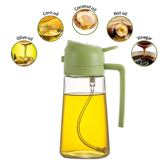 2-in-1 Oil Spray & Pour Jug – Dual Function Glass Oil Dispenser - 30% OFF Limited Offer