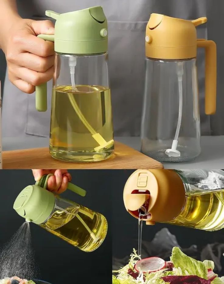 2-in-1 Oil Spray & Pour Jug – Dual Function Glass Oil Dispenser - 30% OFF Limited Offer